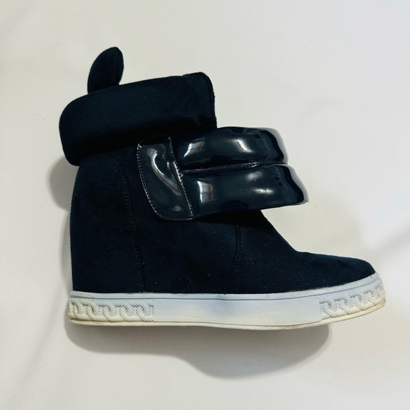 Baldi London Suede Navy Blue Female Ankle Booties Size 6 - Picture 6 of 13
